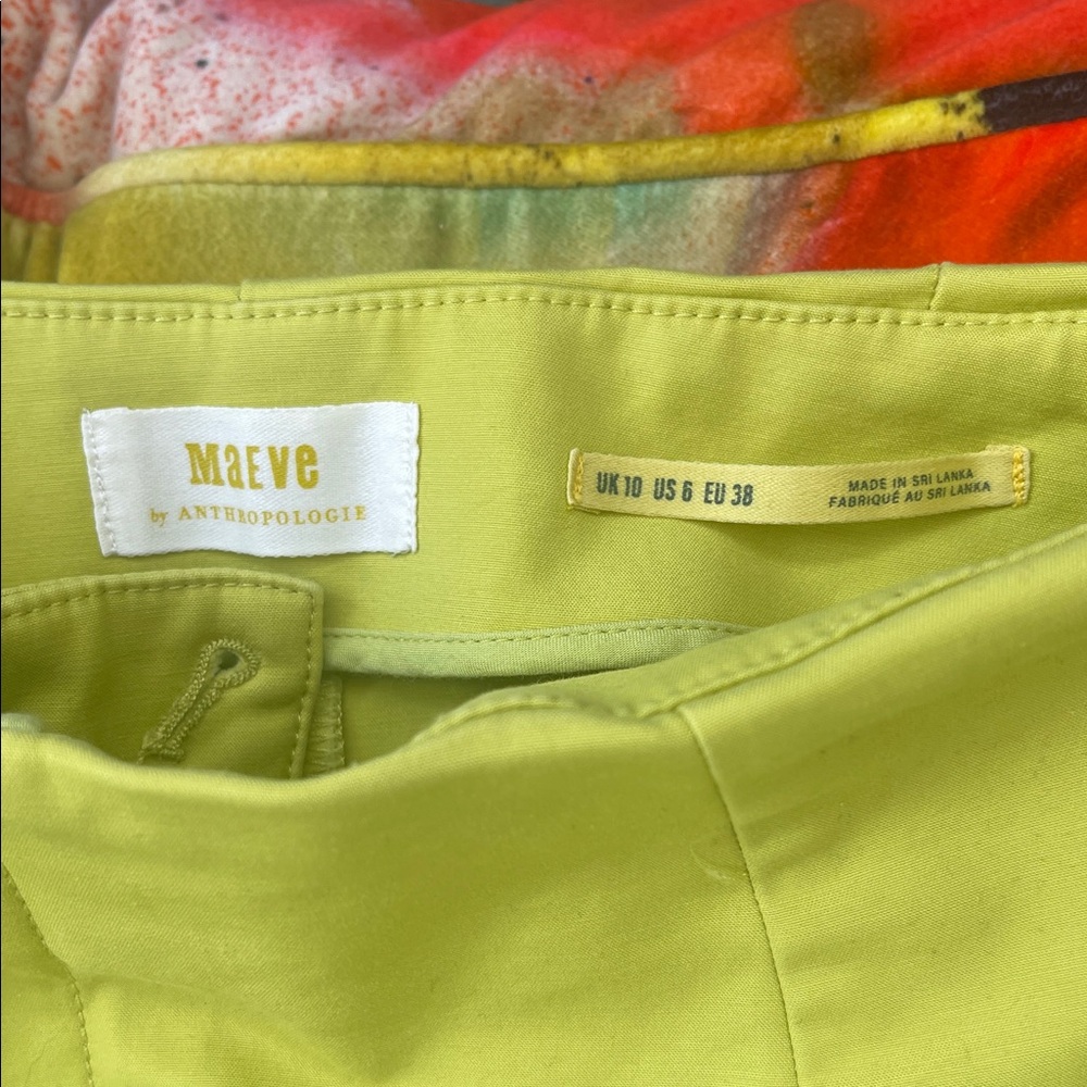 Maeve A lime lime palazzo pants - Picture 2 of 3
